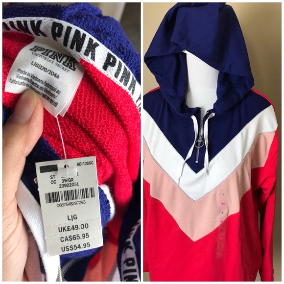 PINK Victoria's Secret Sweaters - New Victoria's Secret Pink Campus Pullover Hoodie